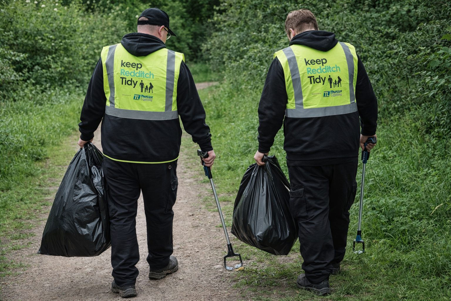 A local volunteer helping to keep Redditch tidy